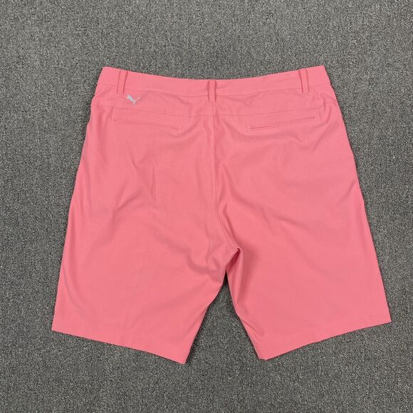 Puma Golf Shorts Flat Front Mens Salmon Pink 9” Inseam Performance Size 40 - Picture 5 of 6